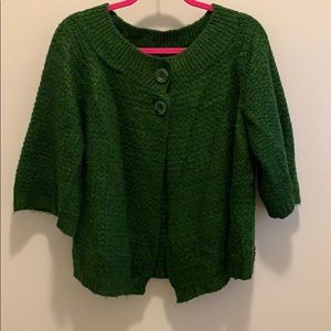 Bright 3/4 sleeve a-line cardigan